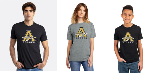 AHS Soccer "A" Design Next Level Tee- 3 Colors