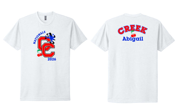 Creek Poms 2026 CC Tee- matte and glitter