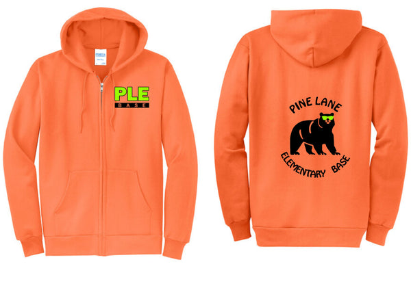 PLE BASE Neon Full Zip Hoodie- youth and adult sizes