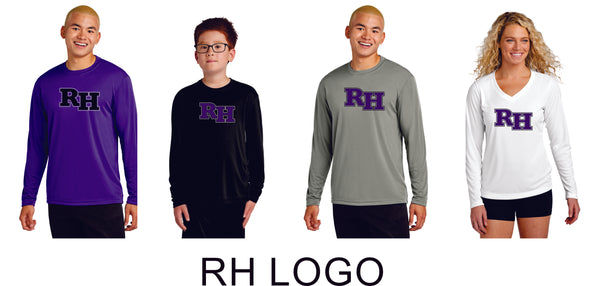 RHMS Wicking Long Sleeve Tee- Youth, Ladies, Adult Sizes -NEW DESIGNS