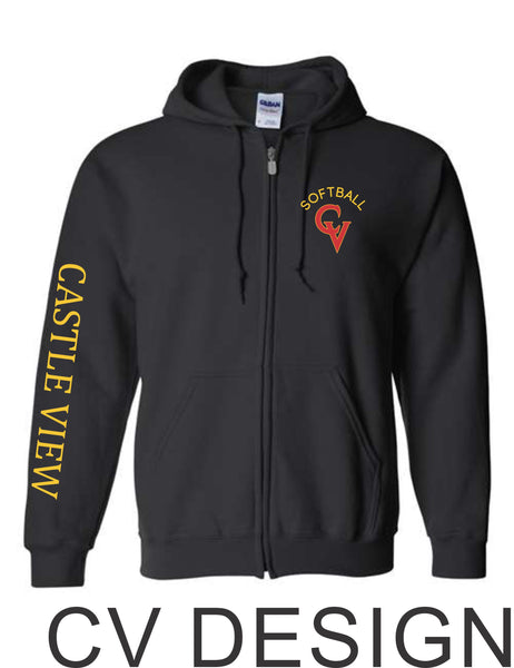 CV Softball Full Zip Hoodie- 3 Colors