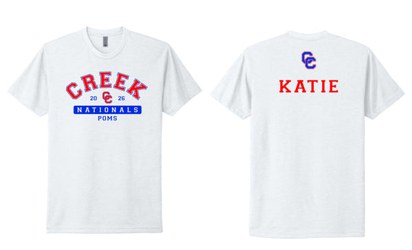 Creek Poms 2026 ARC Tee- matte and glitter
