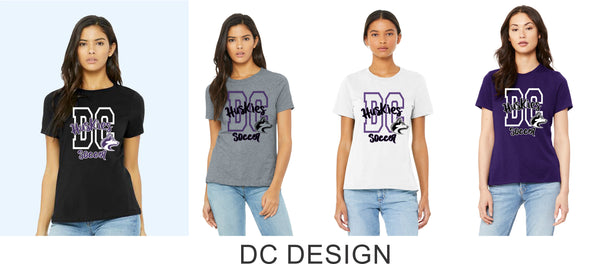 DCHS Soccer Ladies Bella Canvas Tee- 3 Designs