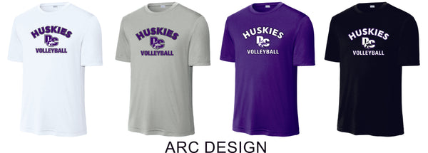 DCHS Volleyball Wicking Short Sleeve Tee - 4 Designs