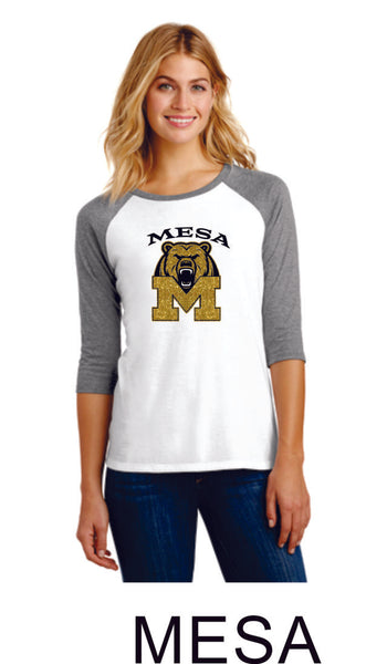 Mesa MS Ladies Raglan- 3 Designs- Matte or Glitter