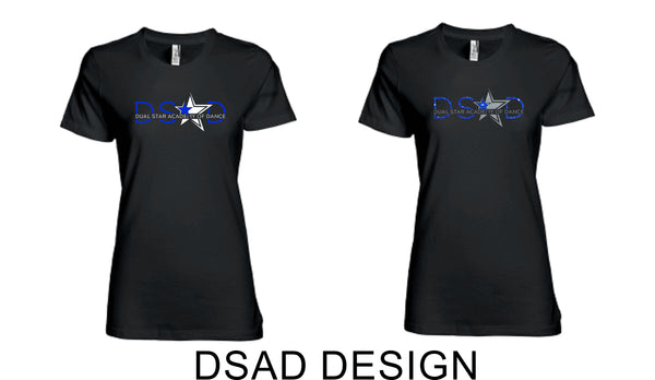 Dual Star One Sided Tee- Ladies, Youth, and Unisex