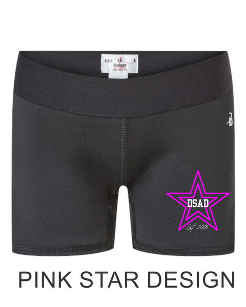 Dual Star 20th ANNIVERSARY Shorts- Ladies & Youth Sizes- 3 Designs