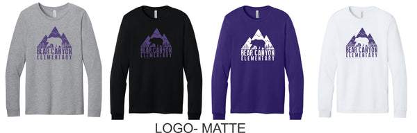 Bear Canyon Bella Canvas Long Sleeve Tee- 4 Designs