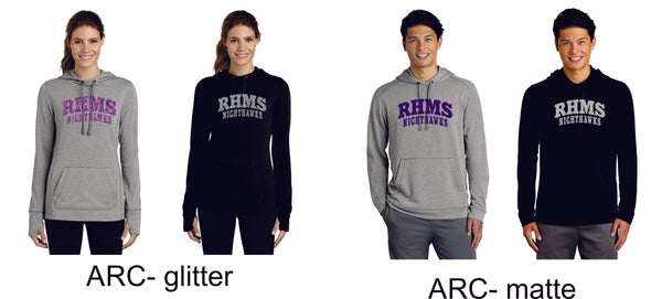 RHMS Wicking Unisex and Ladies Hoodie- 4 designs- Matte or Glitter