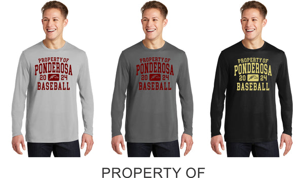 Pondo Baseball Long Sleeve Cotton Touch Wicking Tee- 5 Designs