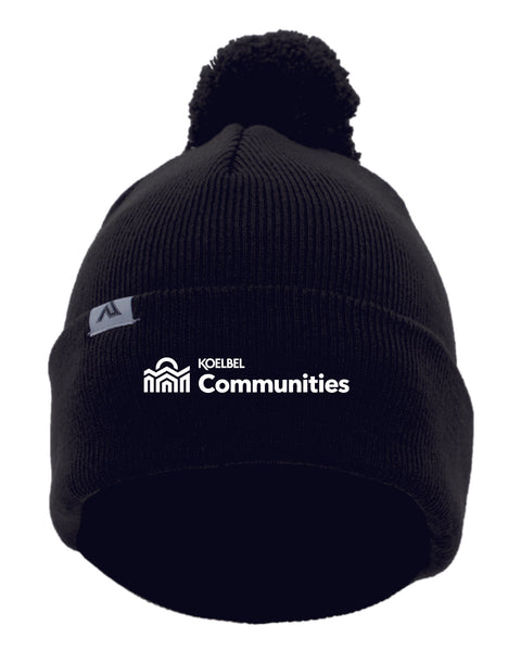 KOELBEL Pacific Headwear Knit Fold-Over Pom-Pom Beanie