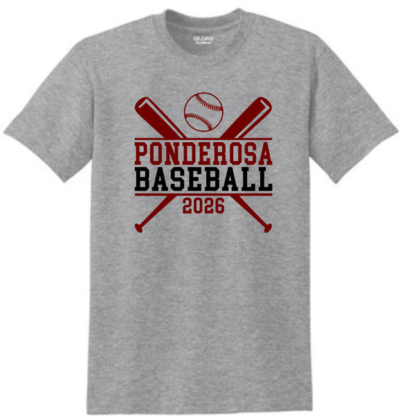 Pondo Baseball Basic BATS Tee- Matte or Glitter