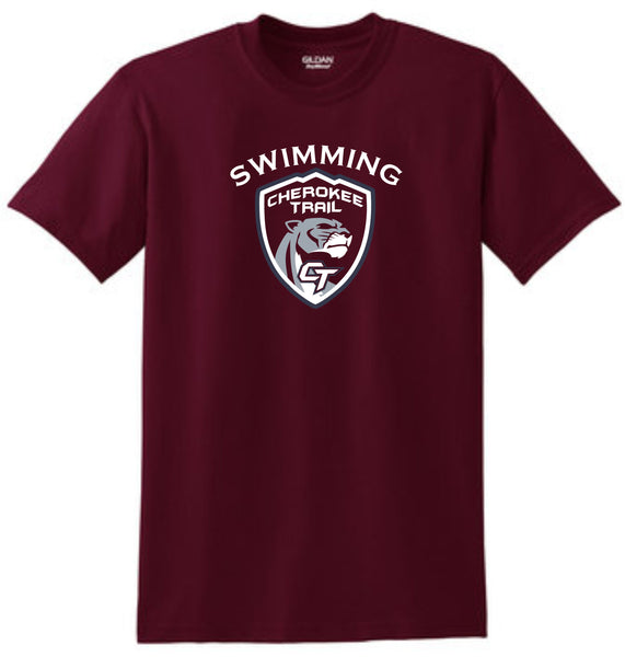 CT Swimming SHIELD DESIGN Basic Tee- Matte or Glitter