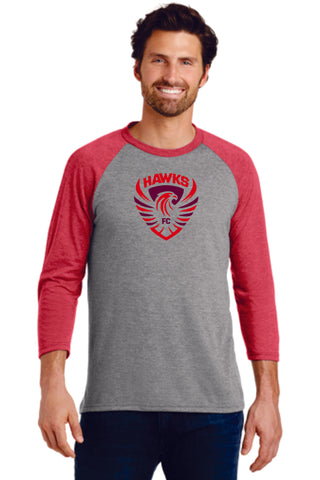 Colorado Hawks Soccer Unisex Raglan- Matte or Glitter