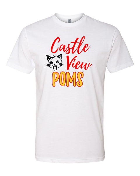 Castle View Poms CAT Design Tee- 3 Colors