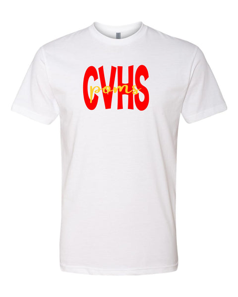 Castle View Poms CVHS Design Tee- 3 Colors