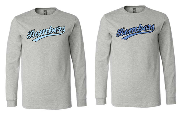 Bombers Bella Canvas Long Sleeve Tee- 4 Colors- Matte or Glitter