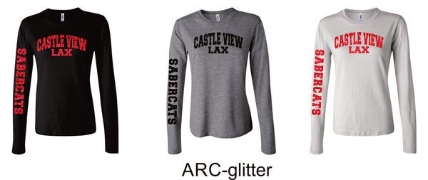 Castle View LAX Ladies Bella Canvas Long Sleeve Tee- 4 Designs