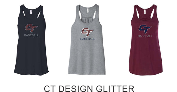 CT Baseball  Ladies and Girls Tank- matte or glitter