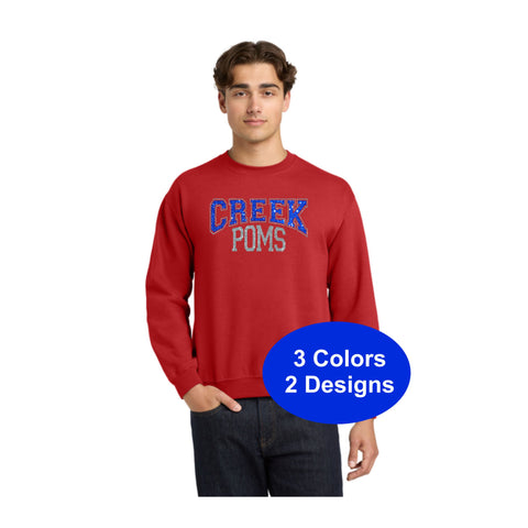 Creek Poms Crewneck Sweatshirt -Matte or Glitter
