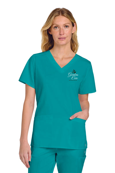 Gardens Care V-Neck Scrubs Top- Ladies and Unisex
