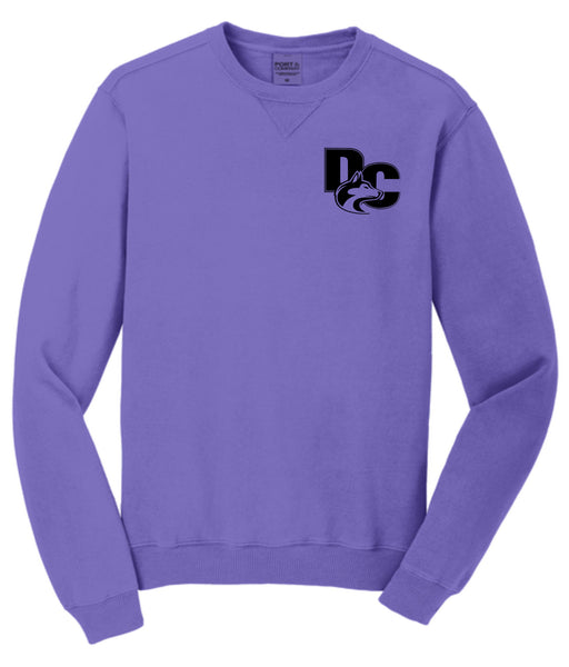DCHS Soccer Beach Wash Crewneck Sweatshirt-HUSKIES DESIGN