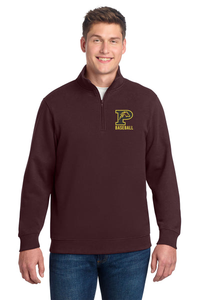 Pondo Baseball 1/4 Zip Sweatshirt- Unisex, Tall, and Ladies