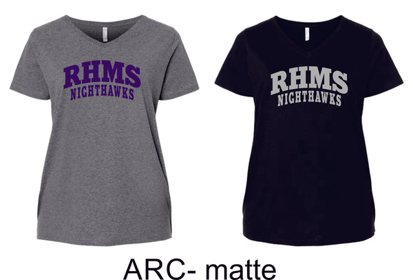 RHMS Curvy Ladies Tee- 3 designs- Matte or Glitter