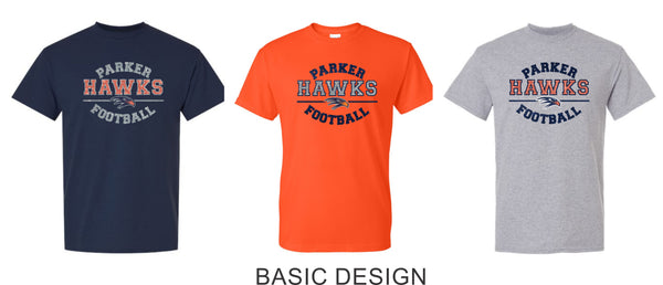 Hawks Football Team Basic Tee- 2 Designs