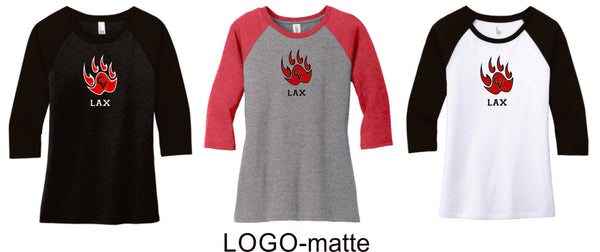 Castle View LAX Ladies Raglan Tee- 4 designs