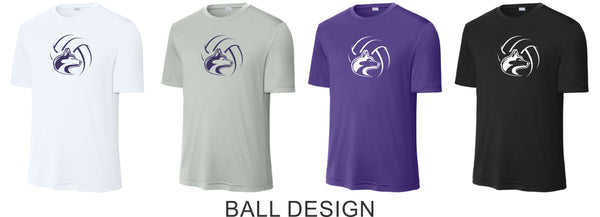 DCHS Volleyball Wicking Short Sleeve Tee - 4 Designs