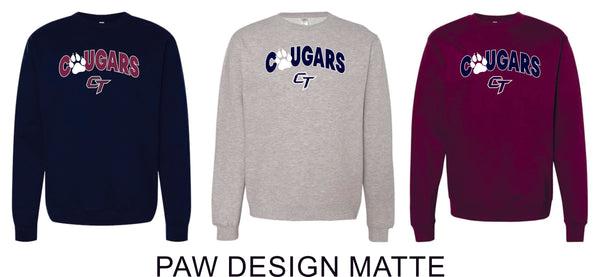 CT Cougars Crewneck Sweatshirt- 4 designs