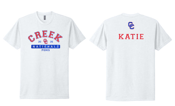 Creek Poms 2026 ARC Tee- matte and glitter
