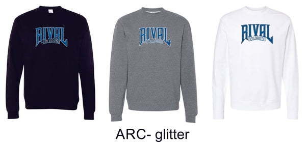 Rival Fastpitch Crewneck Sweatshirt- matte and glitter