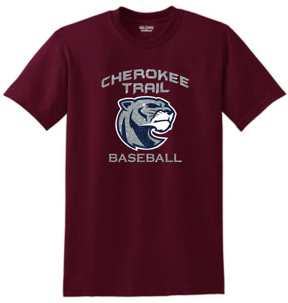 CT Baseball COUGAR DESIGN Basic Tee- Matte or Glitter