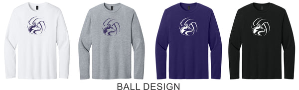 DCHS Volleyball Long Sleeve Tee- 4 Designs