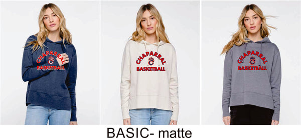 Chap Basketball Vintage Wash Hoodie- Matte or Glitter