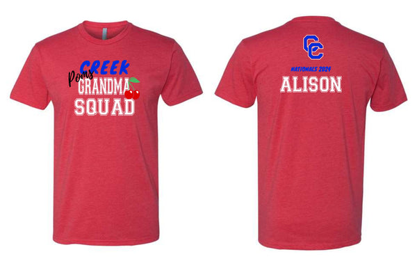 Creek Poms SQUAD Tee- matte and glitter