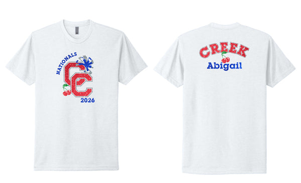 Creek Poms 2026 CC Tee- matte and glitter