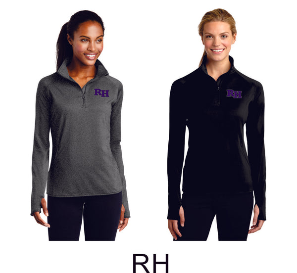 RHMS Ladies Sport Wick 1/2 Zip Pullover