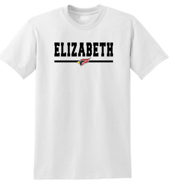 Elizabeth HS Basic Tee BAR Design- Matte or Glitter