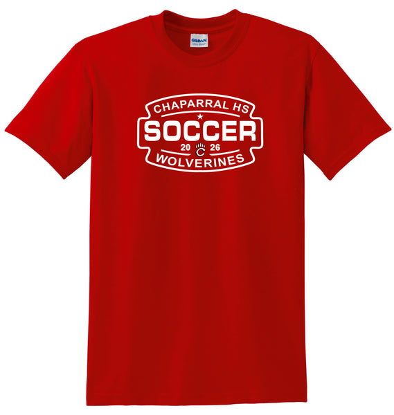 Chap Soccer Basic SOCCER Tee- Matte or Glitter