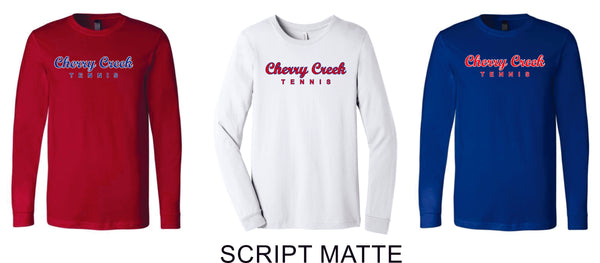 Creek Tennis Unisex Long Sleeve Tee- 2 Designs