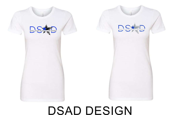 Dual Star One Sided Tee- Ladies, Youth, and Unisex