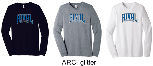 Rival Fastpitch Unisex Long Sleeve Tee-Matte or Glitter