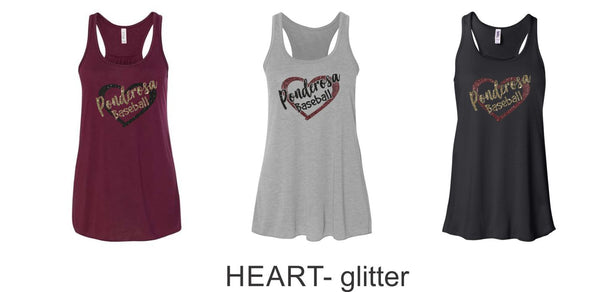 Pondo Baseball  Ladies Flowy Tank- 2 Designs