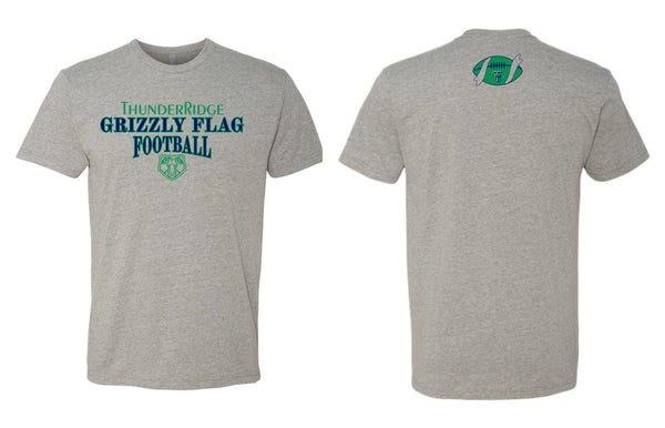 Thunder Ridge Flag Football Next Level Tee- GRIZZLY Design