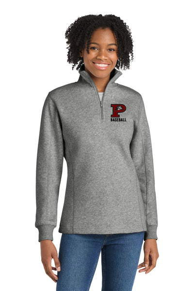 Pondo Baseball 1/4 Zip Sweatshirt- Unisex, Tall, and Ladies