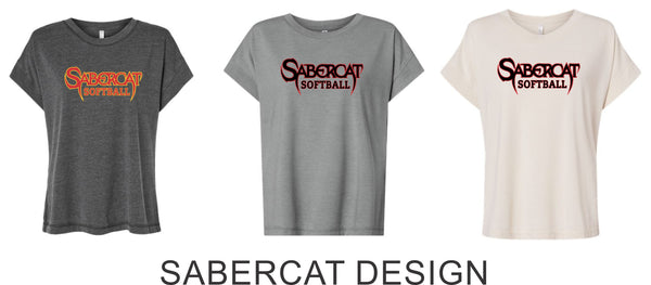 CV Softball Ladies Vintage Wash Tee- 3 designs
