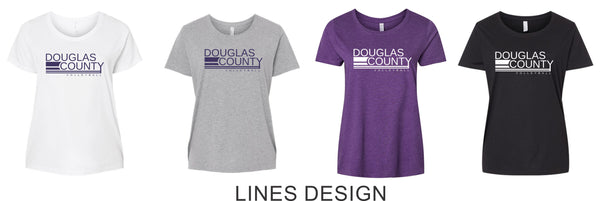 DCHS Volleyball Curvy Ladies Tee- 4 Designs